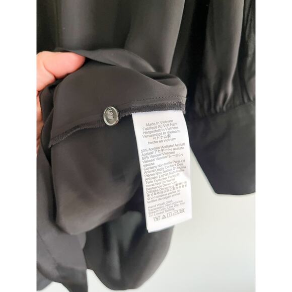 Madewell | NWT | Relaxed Button-Front Mini Dress in True Black | Sz S - Picture 8 of 11